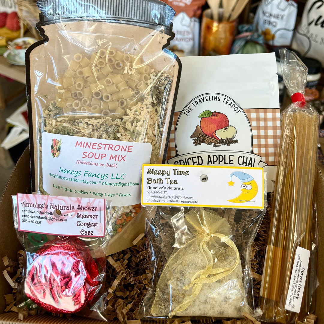 Colorado makers gift box of items to send get well warm wishes
